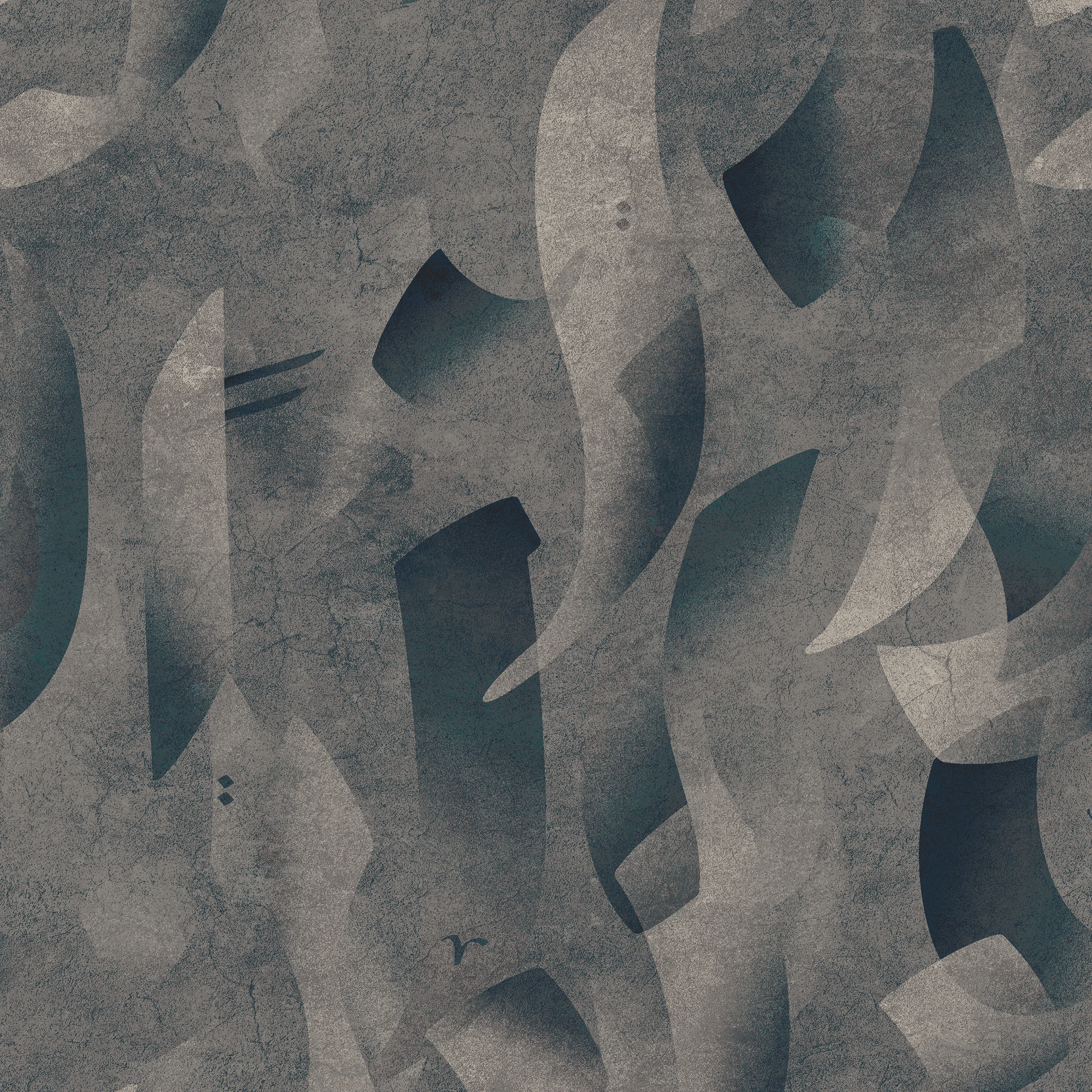 Floating Strokes Grey